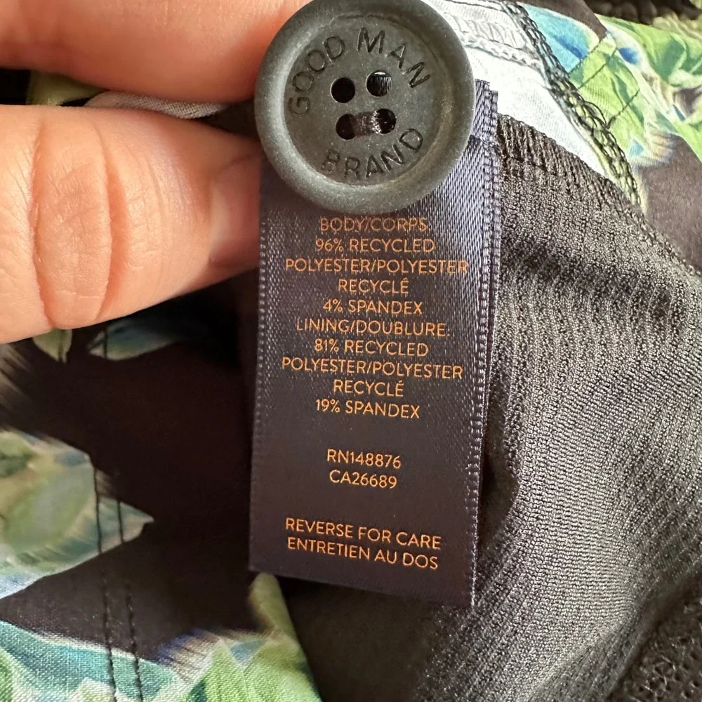 Good Man Brand Hybrid Shorts | Black‎ + Blue & Green Floral